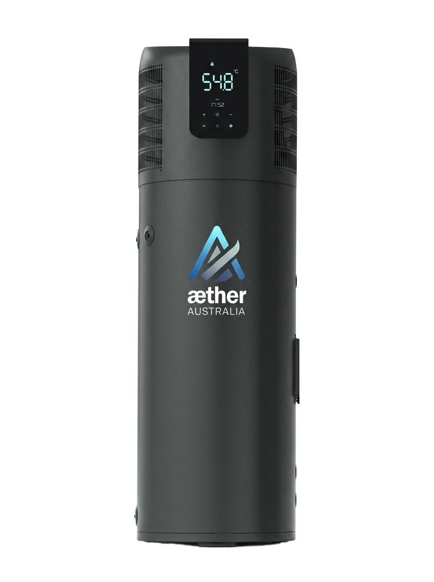 Aether 270L Heat Pump Hot Water System — 270L R290 heat pump hot water system